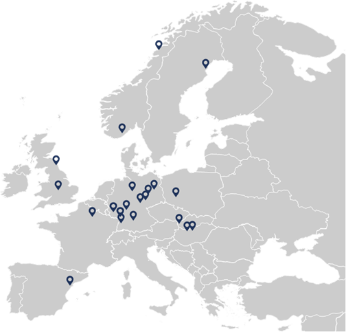 Overview production sites in europe
